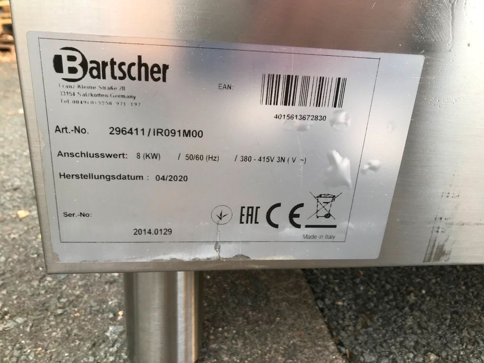 Bartscher 2 Felder Elektroherd 296411/Herd/Ceranherd/Bj. 2020 in Büren