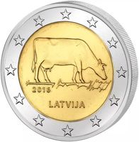 2 Euro Lettland Milchwirtschaft 2016 Lindenthal - Köln Sülz Vorschau