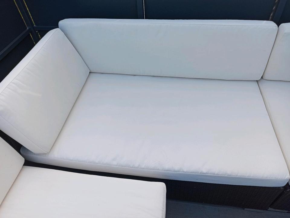 Anthrazit Polyrattan Luxus Gartenlounge XXL mit Gebrauchsspuren in Burgwedel