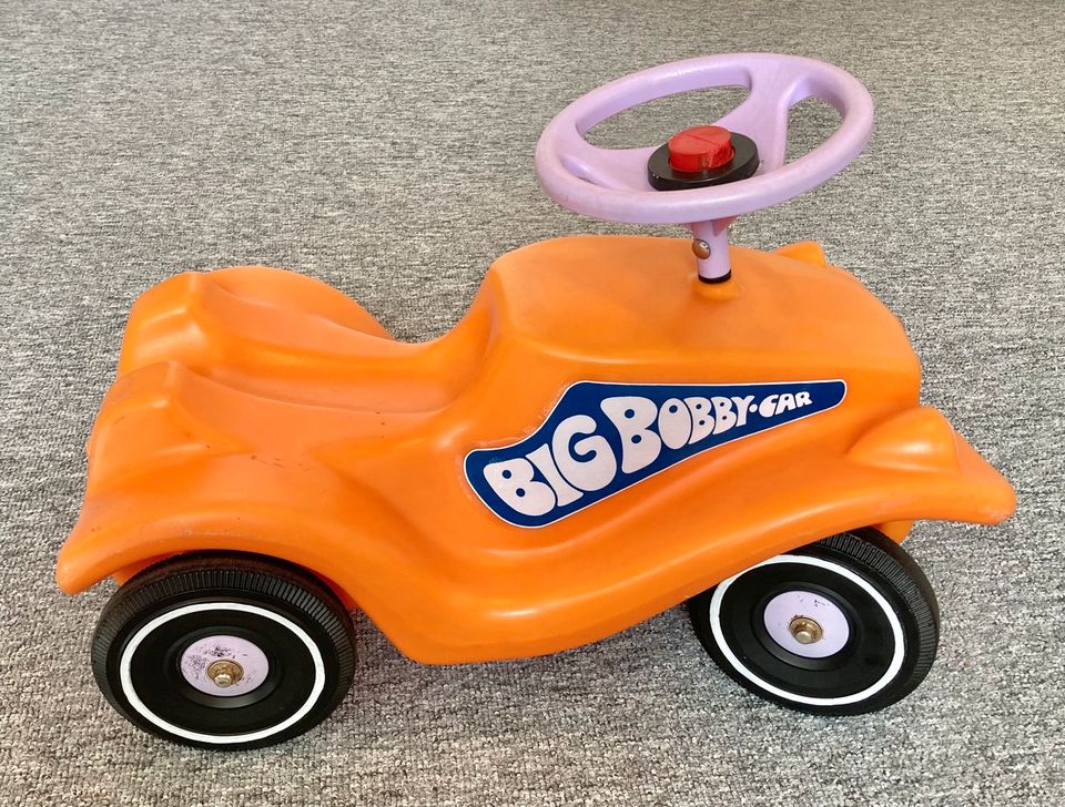 BIG Bobby-Car orange classic Kinder Rutsche-Auto Lenkrad helllila in Braunschweig