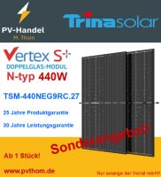 Trina Vertex S+ 440W TSM-440NEG9RC.27 Glas-Glas bifazial bifacial Doppelglas Solarmodule Photovoltaik PV Solarmodul Modul Solarpanele Solarplatten Brandenburg - Dahlewitz Vorschau