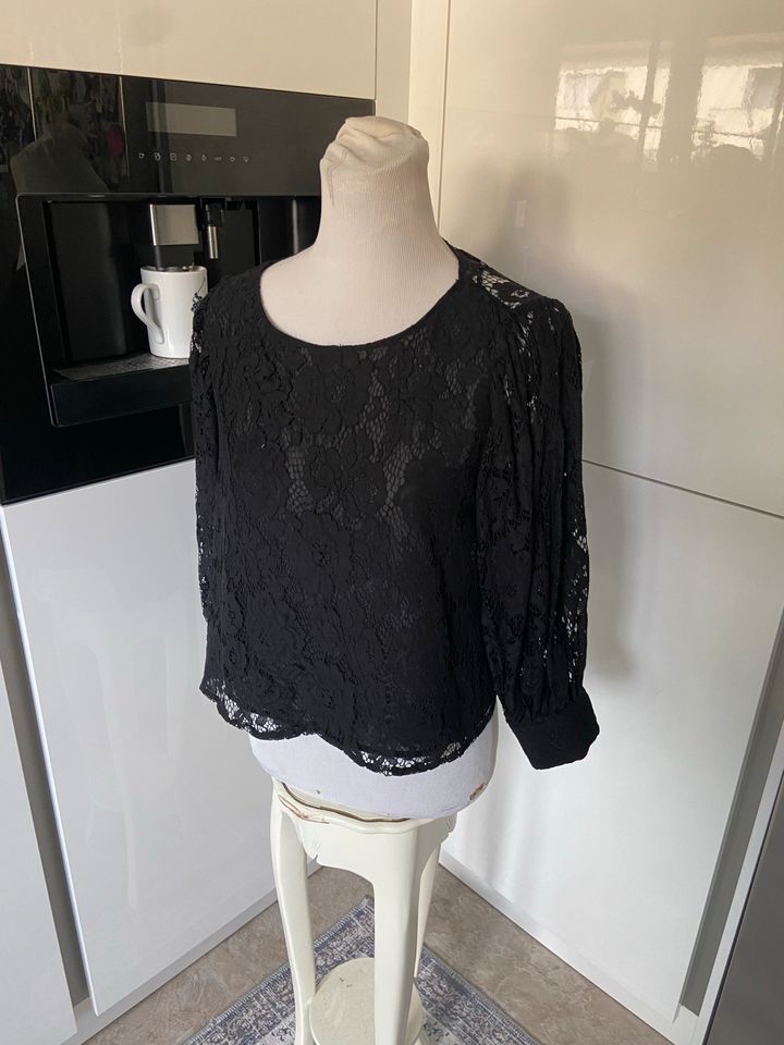 Zara Damen Spitzenbluse Bluse Gr. M schwarz in Neufahrn