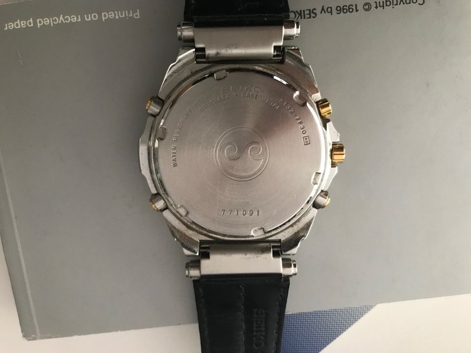 90er Vintage Seiko Armbanduhr Watch Uhr Chronograph 7T32-7F30 in Schorndorf