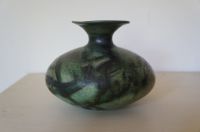 Vase Handarbeit getöpfert Unikat grün Keramik Nordrhein-Westfalen - Kranenburg Vorschau