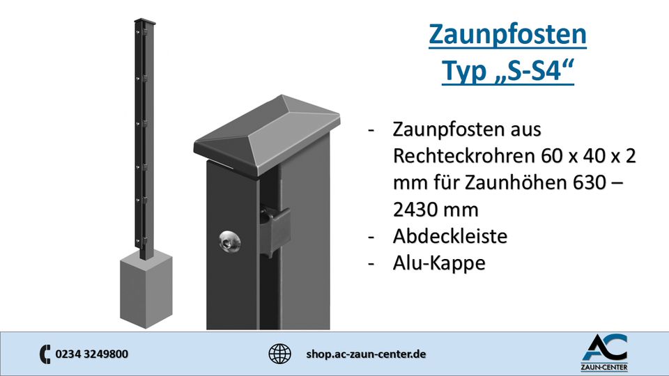 ANGEBOT: Doppelstabmattenzaun Set Gitterzaun NR.74 in Bochum