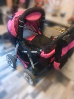 Pink Schwarzer Kinderwagen 3 in 1 Schleswig-Holstein - Lübeck Vorschau