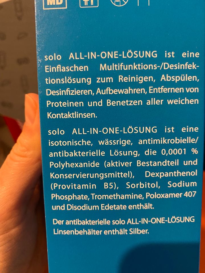 solo All-In-One-Lösung Kontaktlinsen 2 Flaschen meineLinse OVP in Hamburg