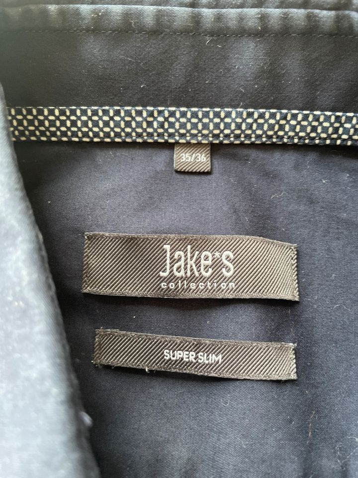 Jake‘s Hemd super Slim Gr. 35/36 kaum getragen blau in Darmstadt