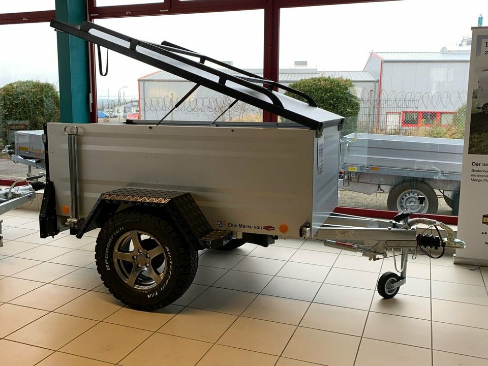 Koffer Anhänger Offroad mit Verstärkungs-Set für Dachzelte 1000kg in Blankenheim