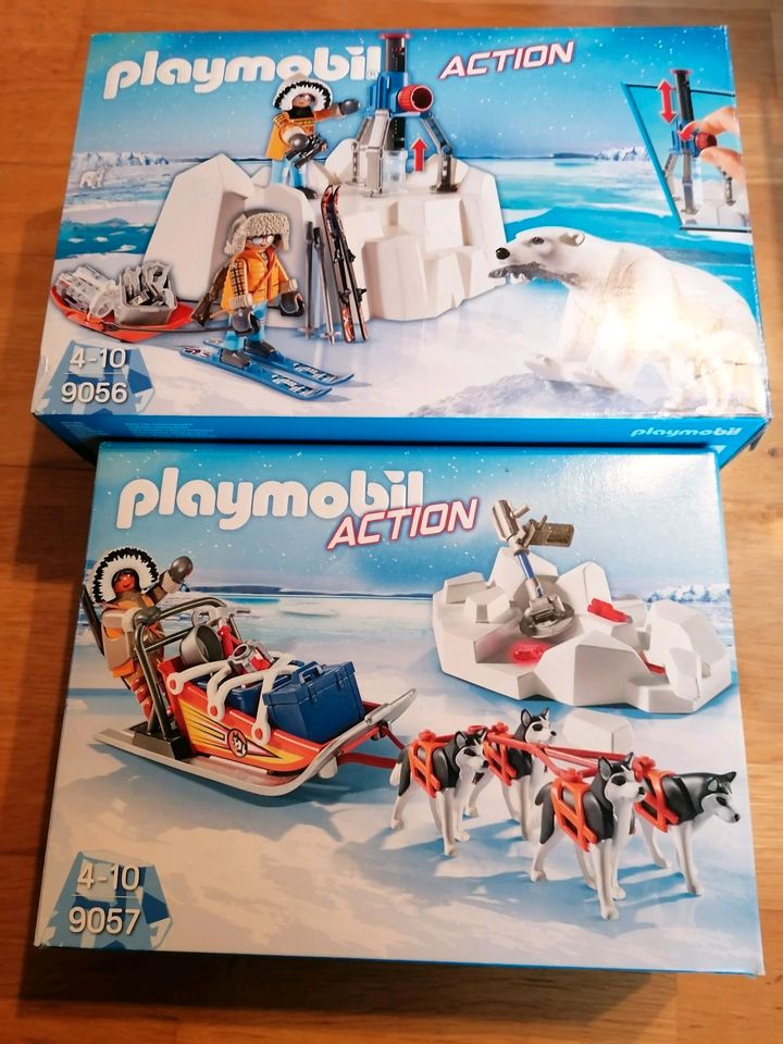 Playmobil Action 9056 Polar Forscher + 9057 Hundeschlitten in Loitsche-Heinrichsberg