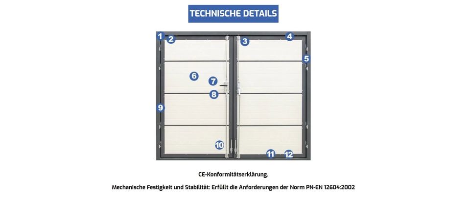 ⭐⭐⭐Garagentor aus Polen aus Sektionaltor Sandwichpaneelen I Tor Garage I  Garagen-Drehflügeltore nach Maß Tor Garage Günstige Garagentore aus Polen. Maßanfertigung ohne Aufpreis Garagen-Drehflügeltore in Berlin