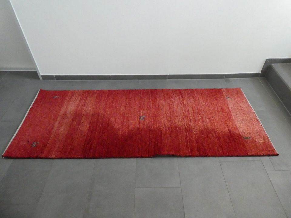 Gabbeh, Wolle, handgeknüpft, wie neu, 80cm x 200cm in Freising