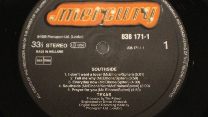 TEXAS Southside von 1989 - Sharleen Spiteri - LP Vinyl 12inch in Leimen