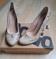 Dogo Pumps "Just Married" ♡Hochzeitspumps, ungetragen, 37, beige Sachsen - Radeberg Vorschau