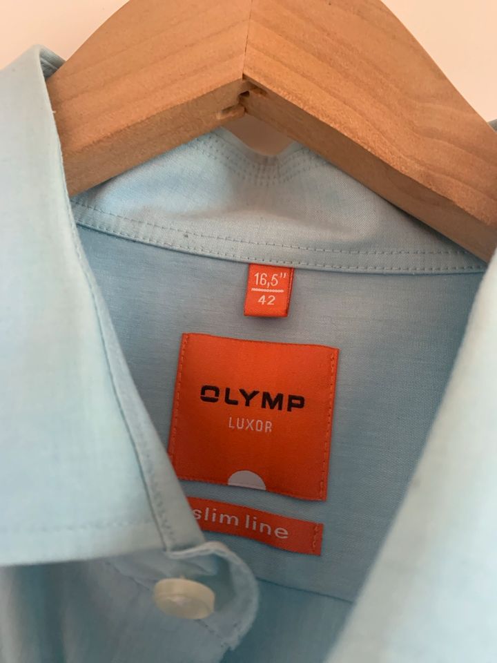Olymp Luxor Hemd langarm hellblau Größe 42 slim line in Straubenhardt