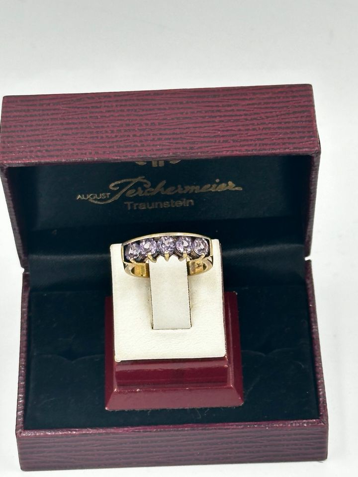 Vintage Ring mit Amethyst Silber 925 vergoldet in Berlin