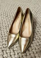 Goldene Pumps mit Blockabsatz Bayern - Ebermannstadt Vorschau