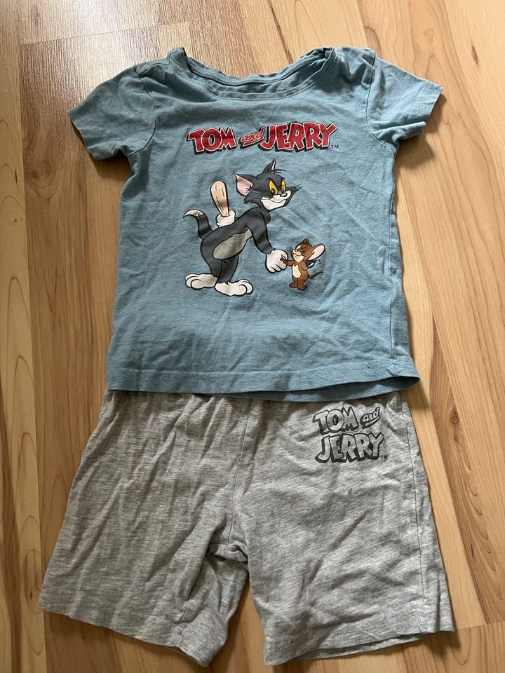 Tom & Jerry kurzarm Sommer Schlafanzug 98/104 in Tabarz/Thüringer Wald