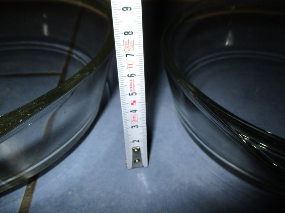 2 schöne Glas-Auflauf-Formen mit Glasdeckel rund Mikrowelle Backo in Elxleben an der Gera