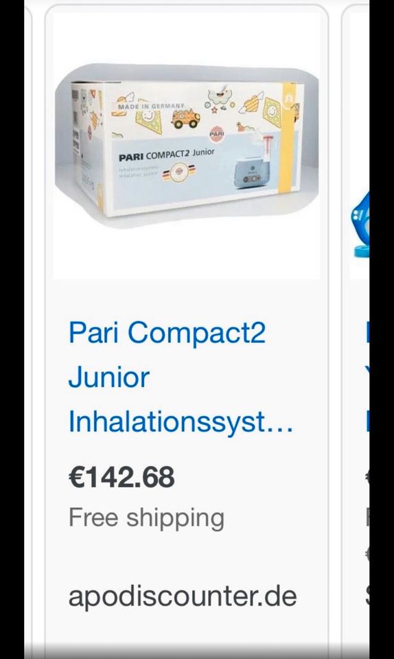 Pari Compact2 Junior, Inhalation System in Hamburg