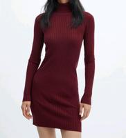 mango Rollkragen Kleid Burgundy Damenkleid Strickkleid Bayern - Diedorf Vorschau