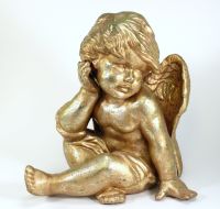 Keramikengel gold Engel Keramik Putte groß sitzend 30 cm Thüringen - Kammerforst Vorschau