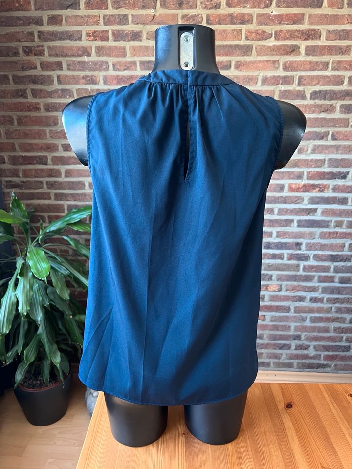 Top / Bluse von VERO MODA - Shirt blau Pailletten Gr. S 36 in Alsdorf