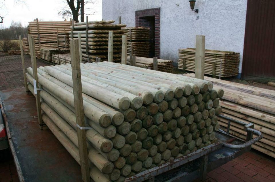 Baumpfähle Zaunpfähle Holzpfähle 10 x 200 cm imprägniert in