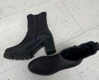 Wildleder-Stiefelette schwarz Gr.38 6cm Absatz COX Rheinland-Pfalz - Speicher Vorschau