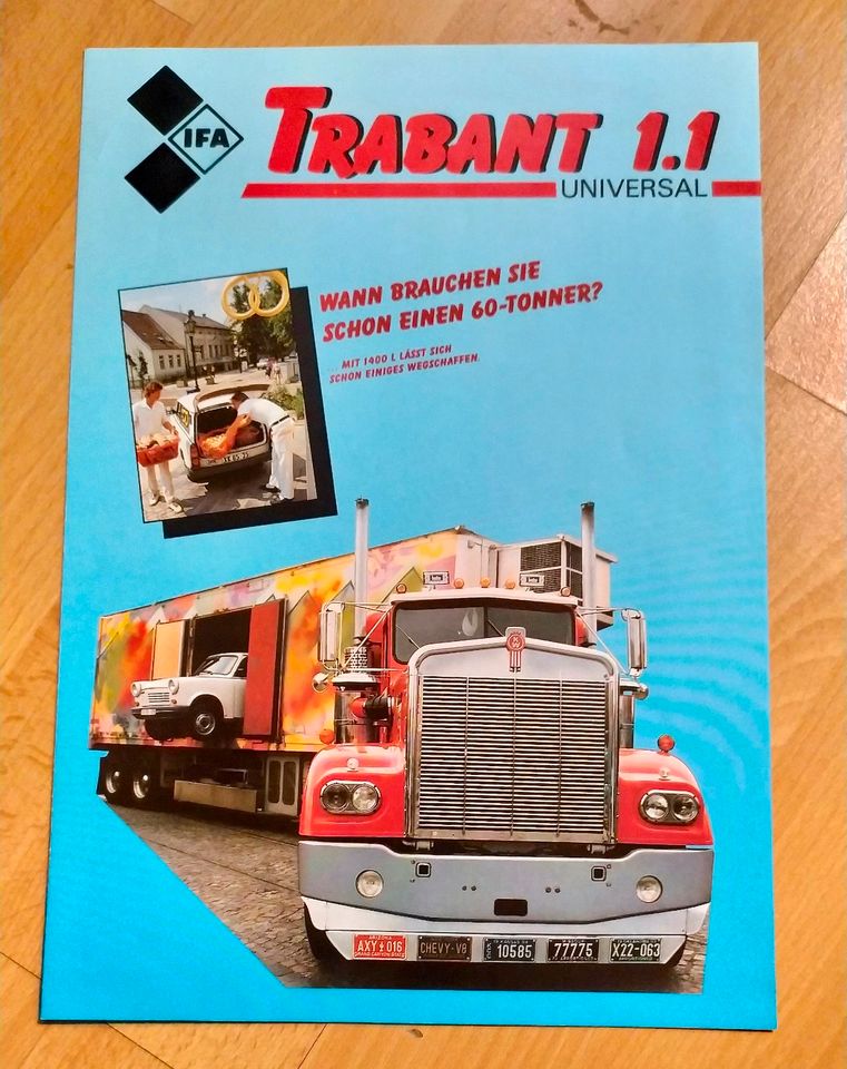 RARITÄT ORIGINAL Prospekt IFA Trabant 1.1 Universal in Dresden