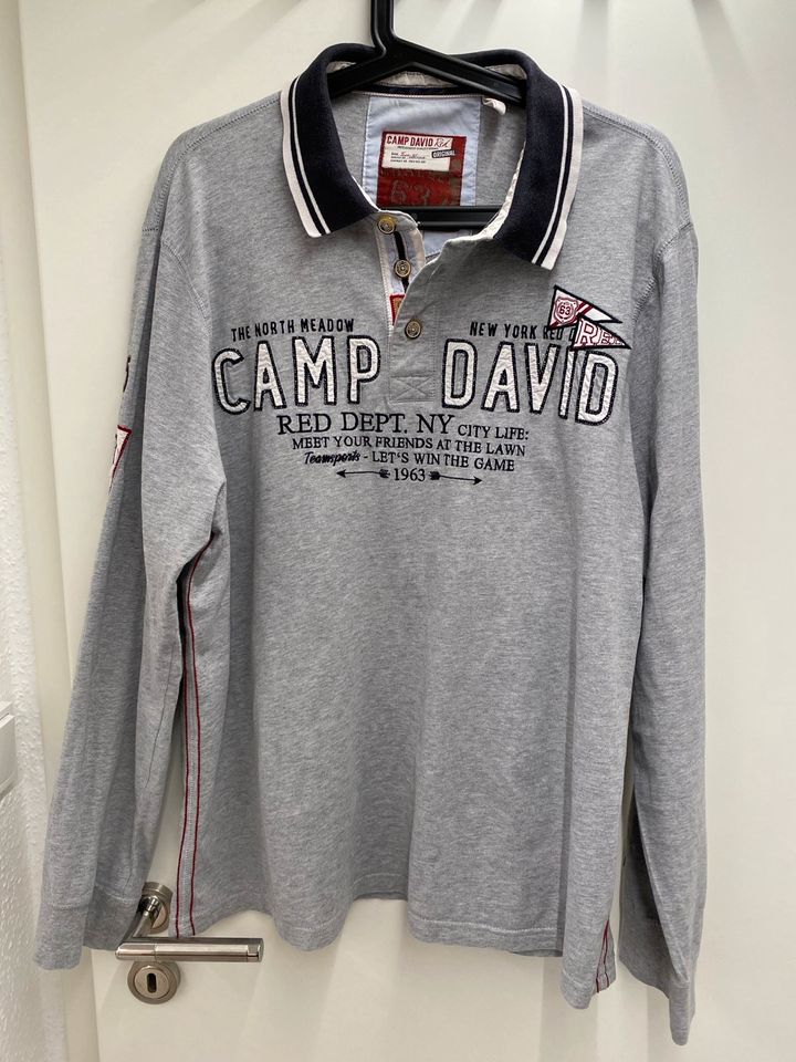 Camp David Polo Hemd grau XL in Nürnberg (Mittelfr)