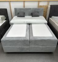 Boxspringbett+Topper 160x200 Bett Cordstoff Hellgrau Bettkasten Wuppertal - Oberbarmen Vorschau