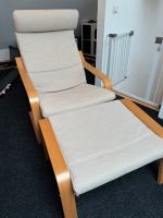 POÄNG Sessel und Hocker / Bezug Hillared beige Köln - Worringen Vorschau