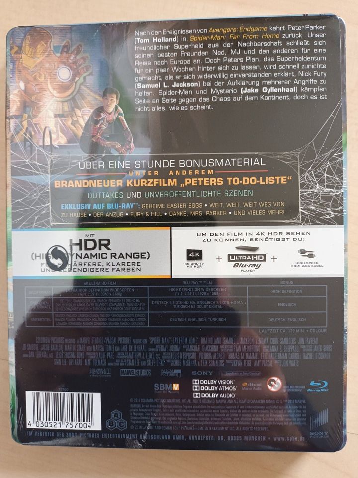 Spider-Man - Far From Home 4K Blu-ray Steelbook, Deutsch Neu+OVP in Karlsruhe