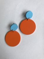 Ohrringe in hellblau/orange aus Acryl von Kauf Dich glücklich Niedersachsen - Lüneburg Vorschau