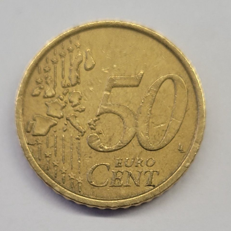 Sammlermünze: 50 Euro Cent Münze 2002 aus Italien in Werlte 