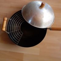 Wok aus Aluminium mit Holzgriffen Köln - Niehl Vorschau