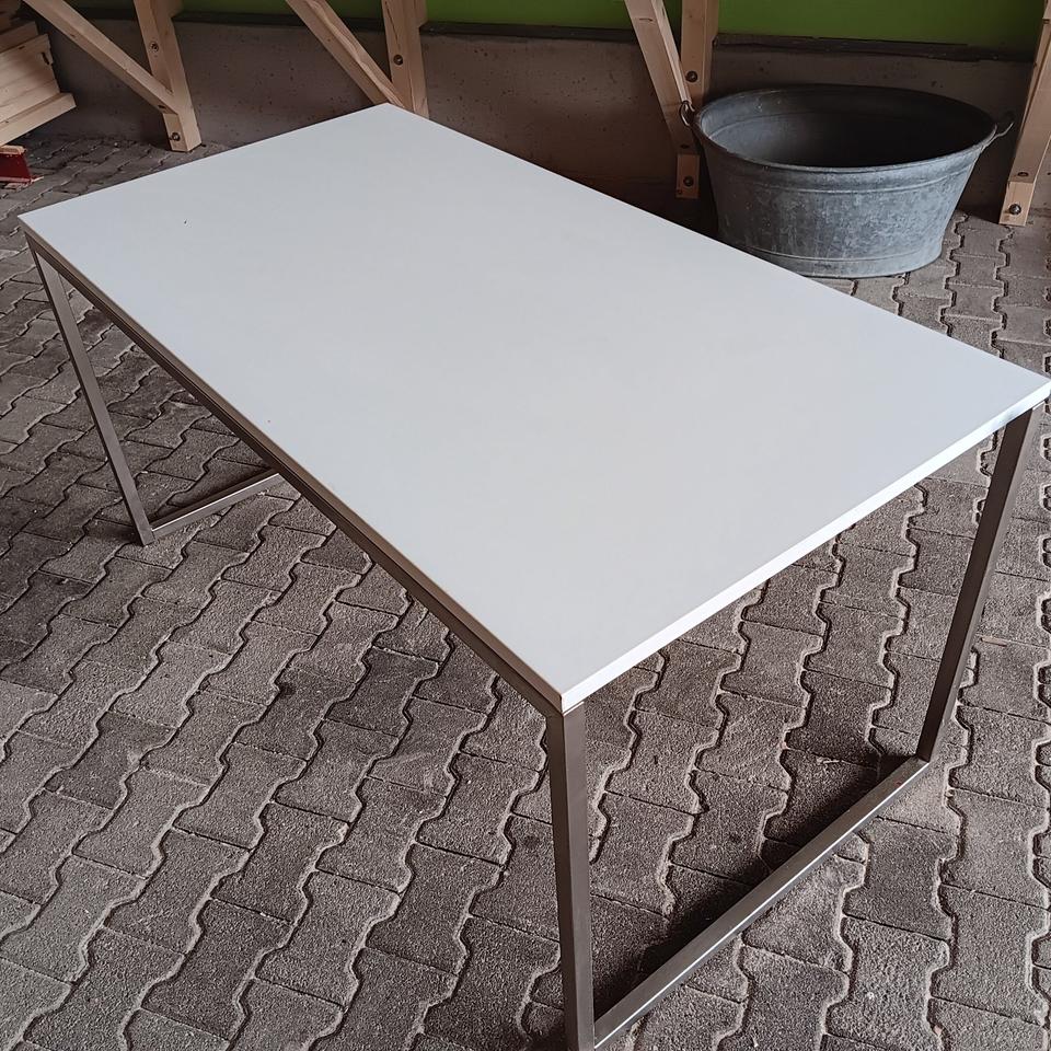 Tisch, Edelstahl, Weiß, Esszimmertisch, Anrichte, Beistelltisch in Herbertingen