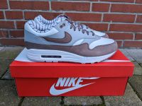 Nike Air Max 1 PRM Shima Shima Gr. 47,5 Braun Weiß Plum Eclipse Niedersachsen - Leer (Ostfriesland) Vorschau