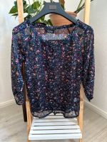 Bluse dunkelblau mit Blumen Größe 36/S transparent Köln - Mülheim Vorschau