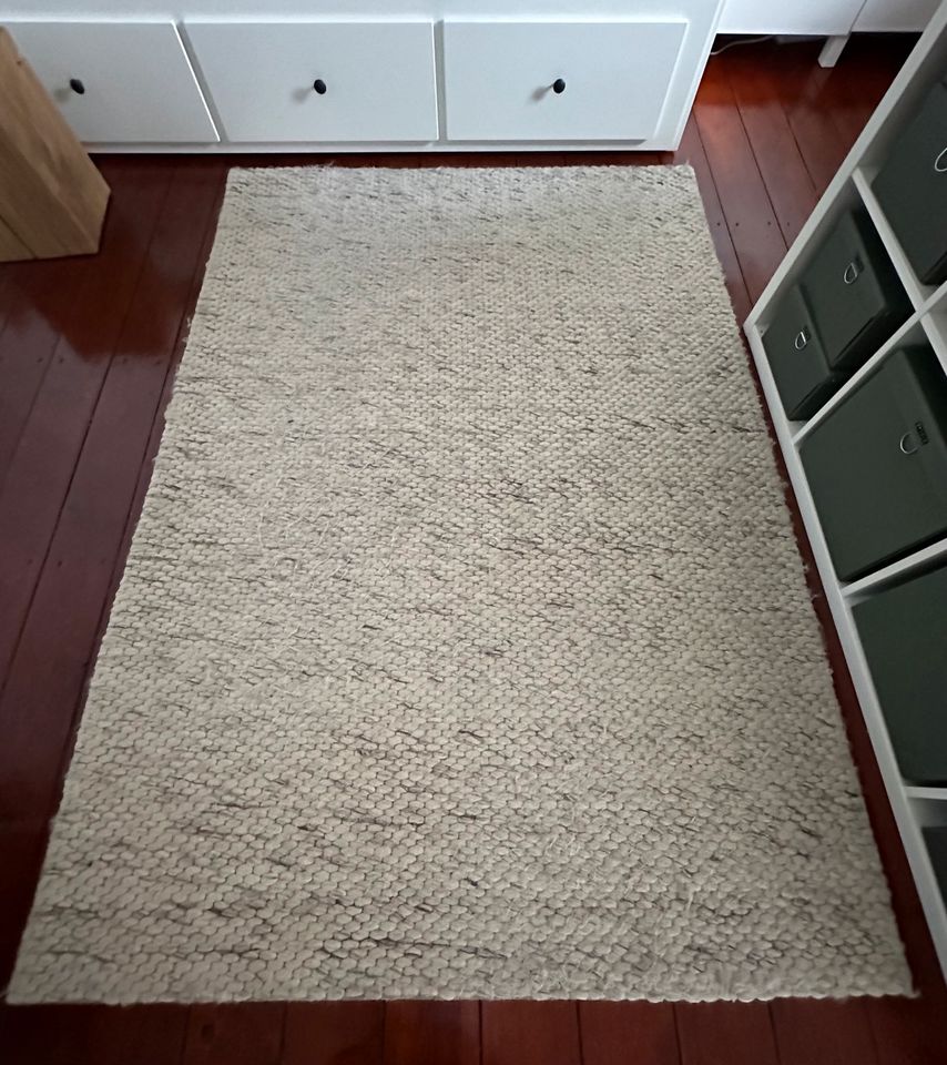 Teppich Jysk 140x200 Gedeblad Rug beige hellgrau Wolle in Hagen