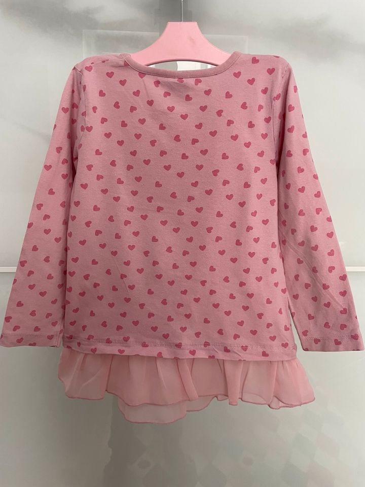 Disney Minnie Maus Pullover pink Herzen Pailletten Rüschen 116 in Frankfurt am Main