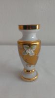 ⭐⭐⭐ WEISSE VASE GLAS GOLD VERGOLDET TSCHECHIEN NOVY BOR 1970er Thüringen - Erfurt Vorschau