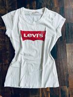 LEVI‘S - Shirt Baumwolle figurbetont weiß rot München - Altstadt-Lehel Vorschau
