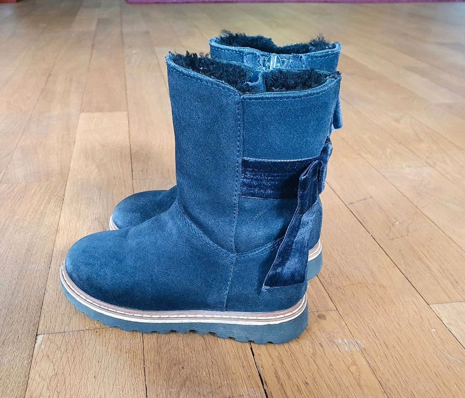 gefütterte Winterstiefel Gr 25 Friboo Leder blau NP in Kelkheim