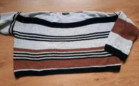 Weiß braun schwarz gestreifter kurzer Oversize Pullover Gr.L Shei Niedersachsen - Belm Vorschau