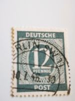 Briefmarke Deutsche Post, 12 Pfennig gestempelt 1946 Baden-Württemberg - Waldburg Vorschau