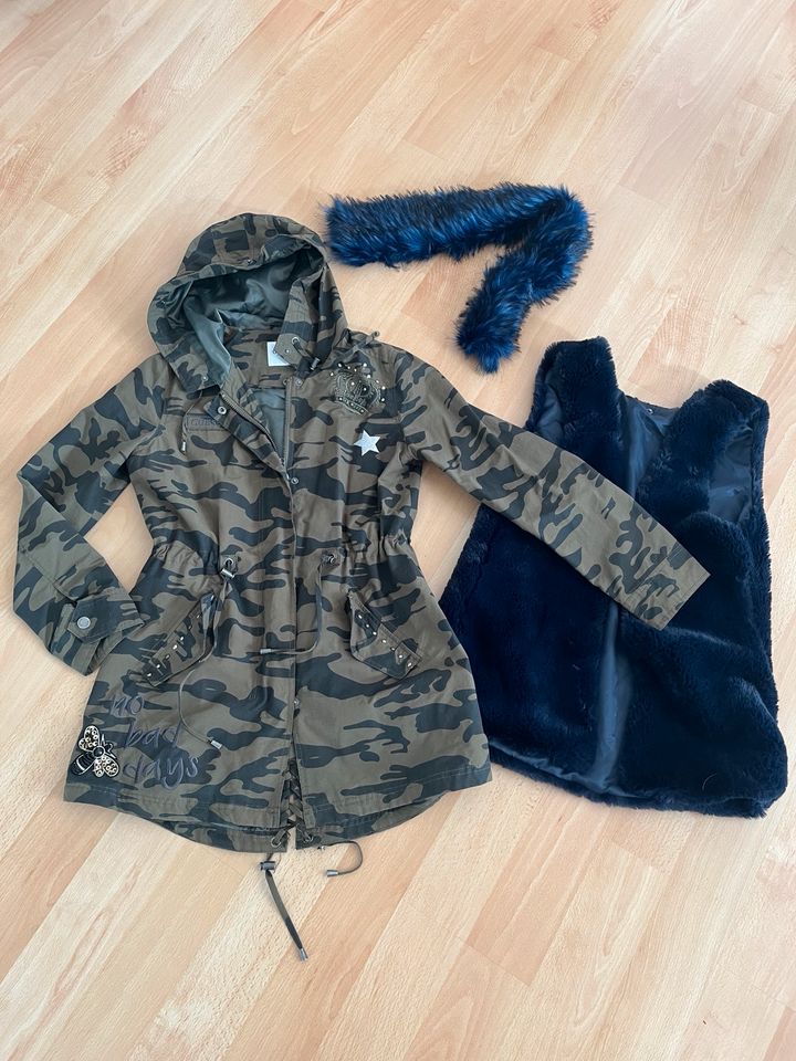 Guess 3 in 1 Trenchcoat Parka XS mit Weste in Wettenberg