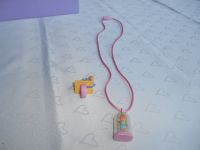 Polly Pocket Bluebird  80er Jahre Kette und Ring Nordrhein-Westfalen - Bottrop Vorschau