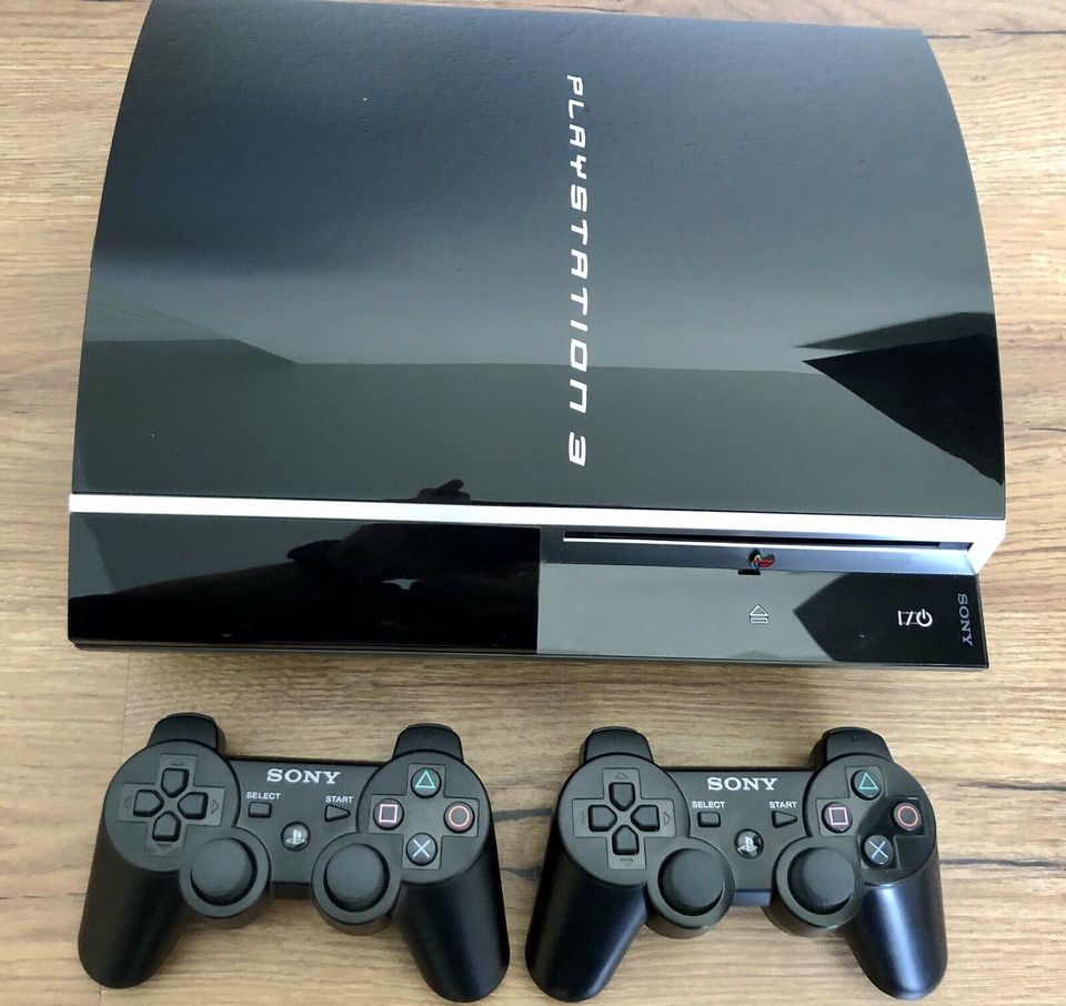 PlayStation 3 80 GB schwarz mit 2 Controller in Brackenheim